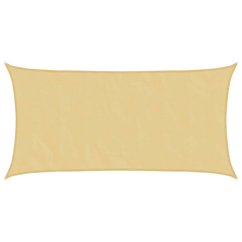 Solseil sand 4,5x2,5 m 100% polyester oxford