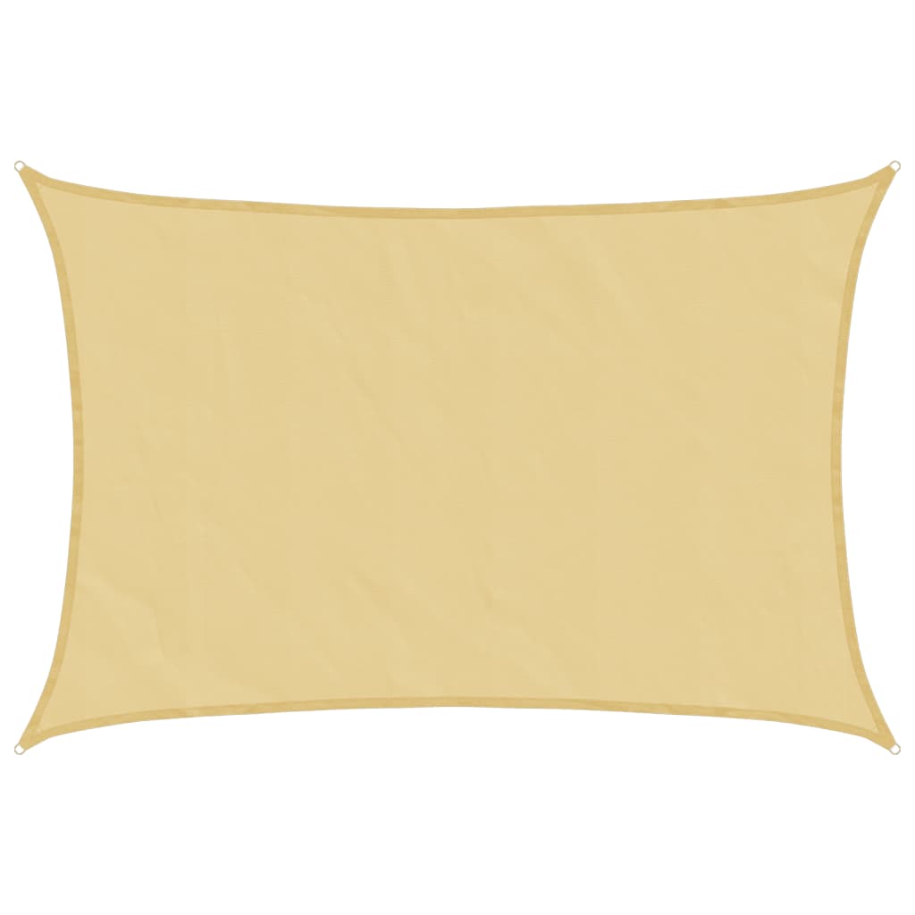 Solseil sand 5x4 m 100% polyester oxford