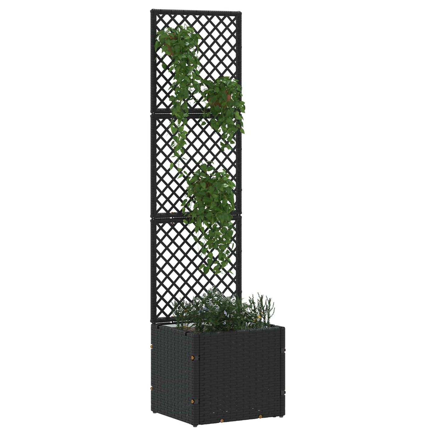 Hage Espalier Planter Svart 35 x 30 x 135 cm Metall
