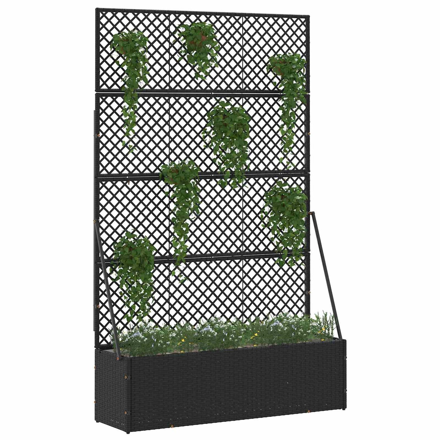 Hage Espalier Planter Svart 105 x 30 x 170 cm Metall
