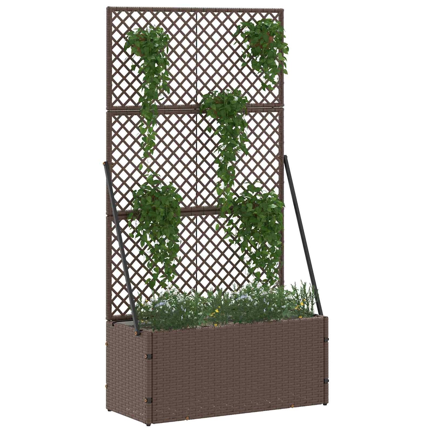 Hage Espalier Planter Brun 70 x 30 x 135 cm Metall