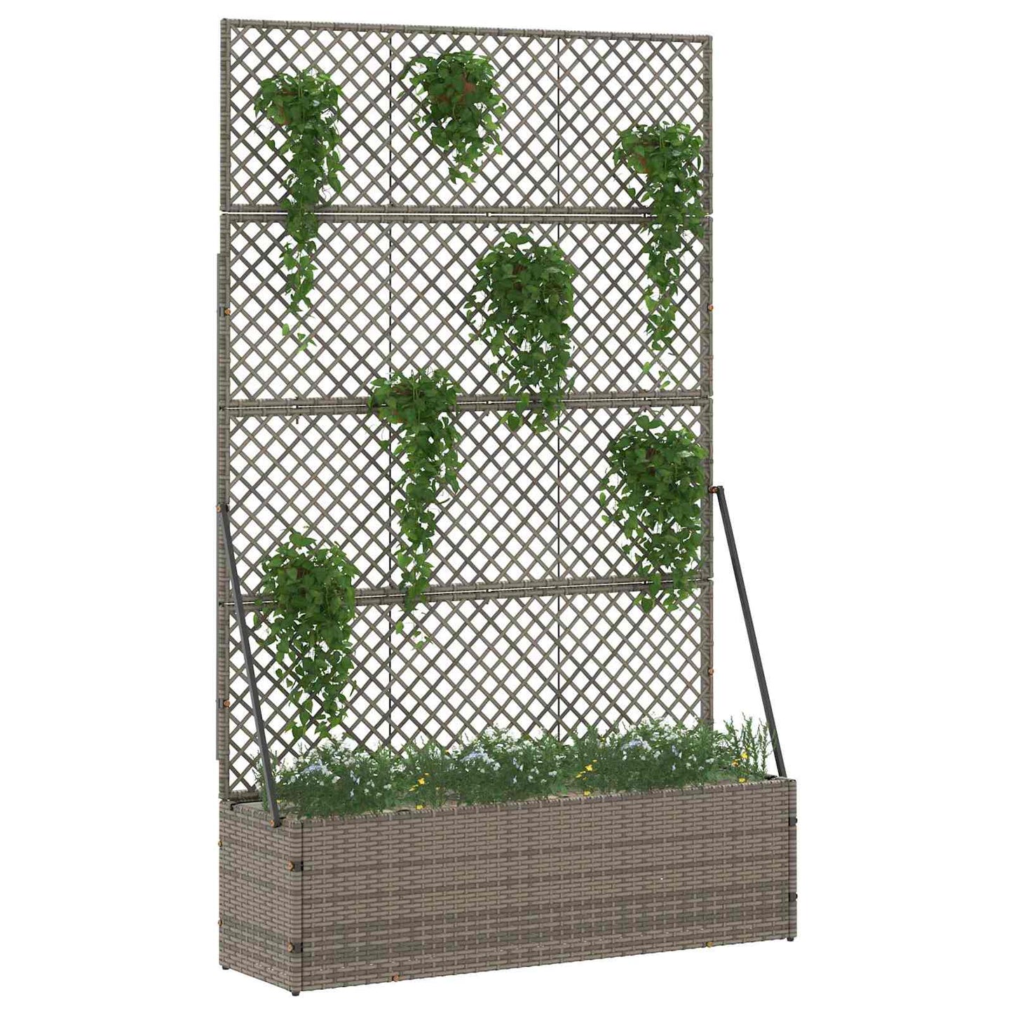 Hage Espalier Planter Grå 105 x 30 x 170 cm Metall