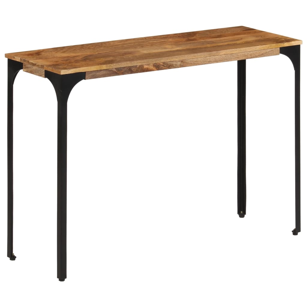 Konsollbord brun 110x35x76 cm heltre mango og jern
