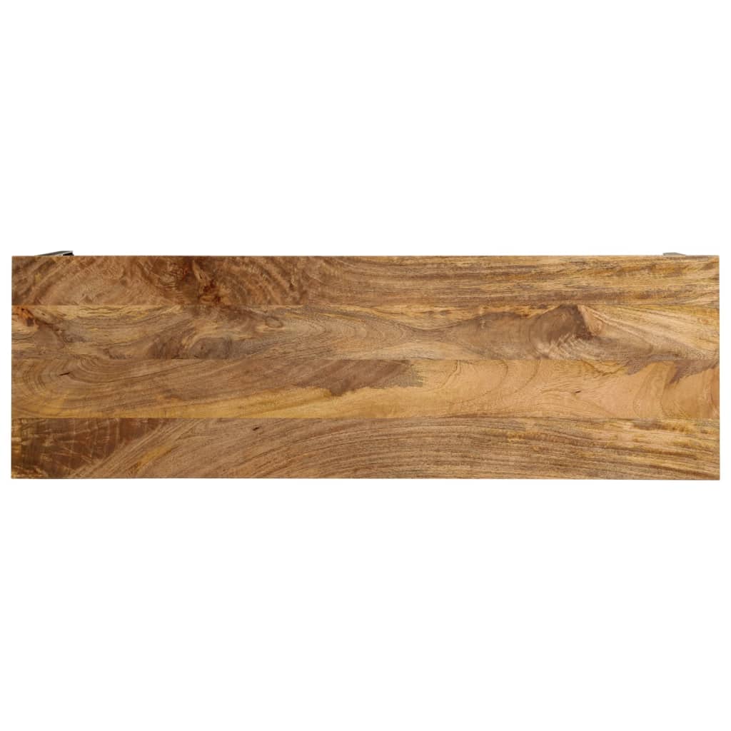 Konsollbord brun 110x35x76 cm heltre mango og jern