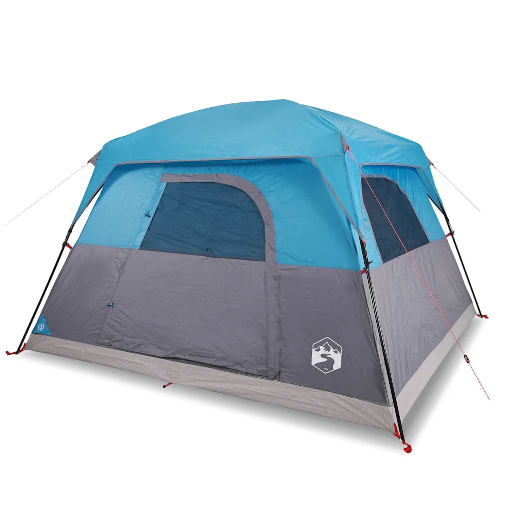 Campingtelt 4 personer blå vanntett