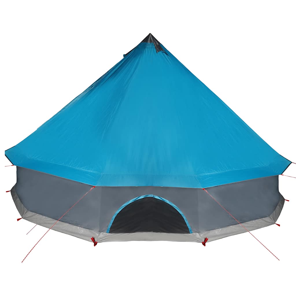 Familietelt tipi for 6 personer blå vanntett