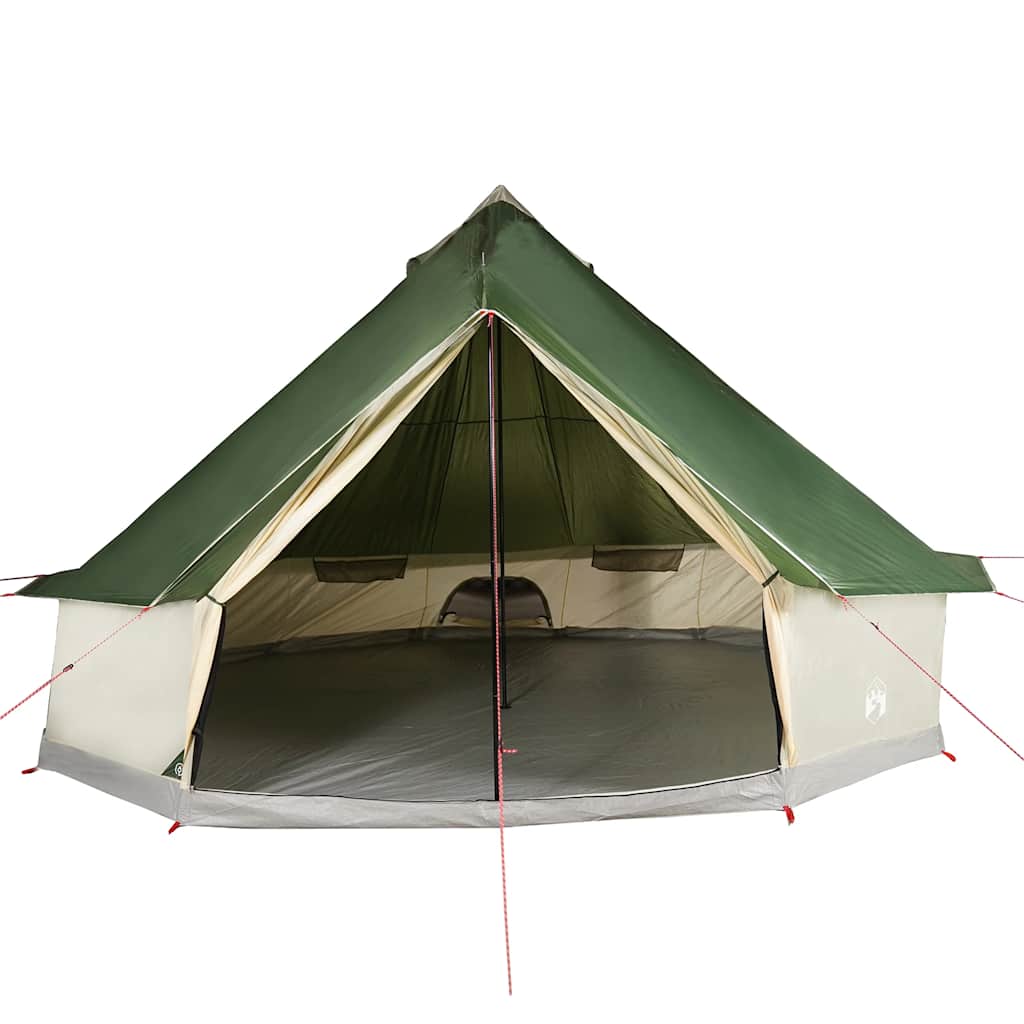 Tipi-telt for camping 8 personer grønn vanntett