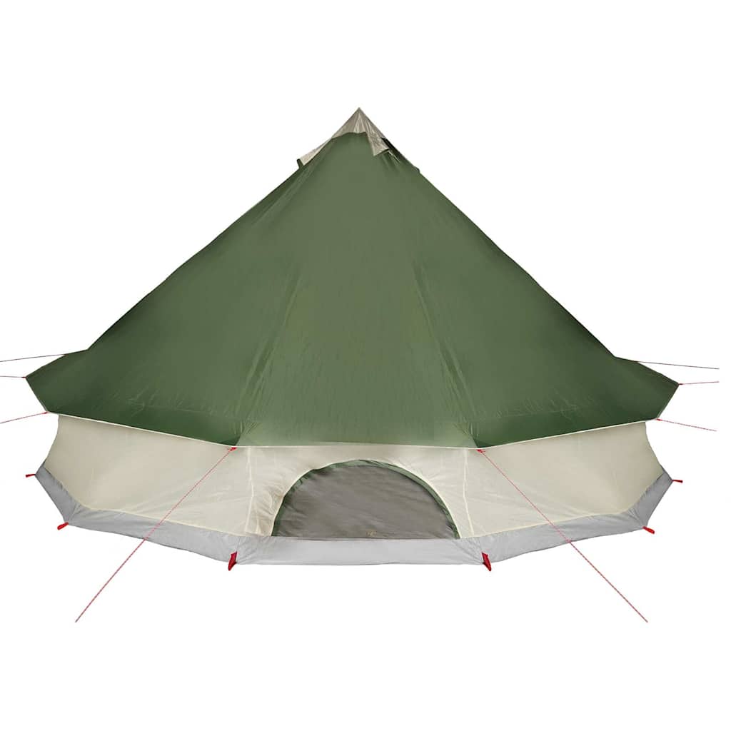 Tipi-telt for camping 8 personer grønn vanntett