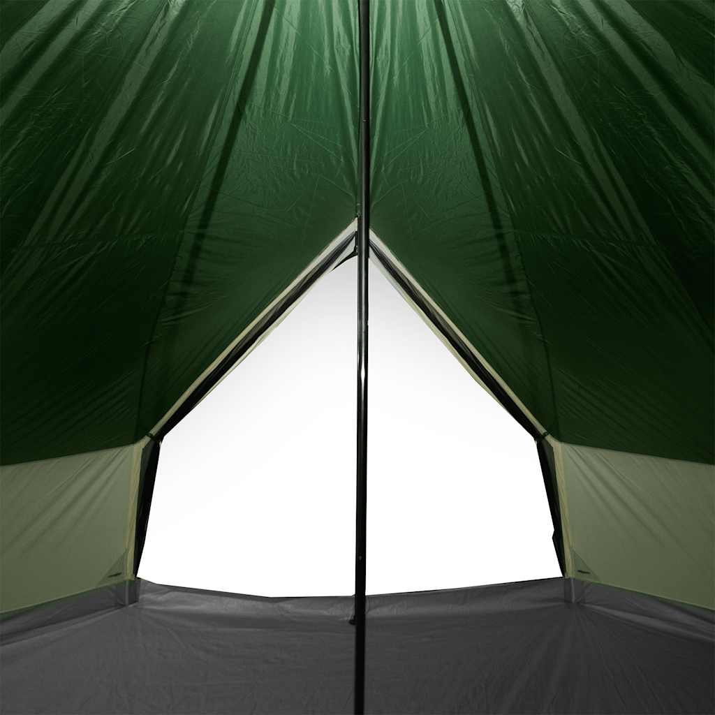 Tipi-telt for camping 8 personer grønn vanntett