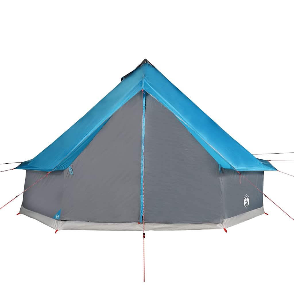 Familietelt tipi for 12 personer blå vanntett