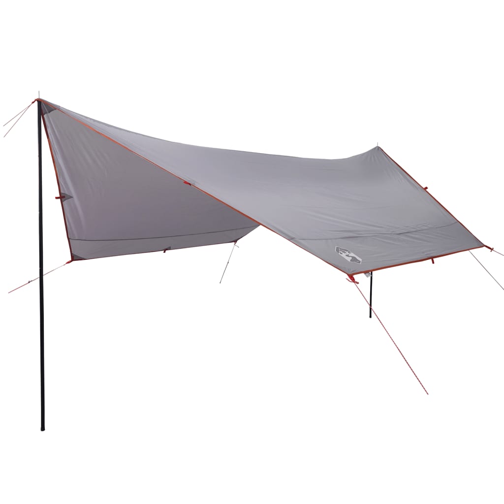Campingpresenning grå og oransje 430x380x210 cm vanntett