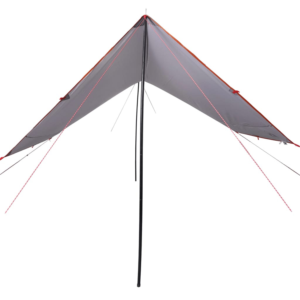 Campingpresenning grå og oransje 430x380x210 cm vanntett