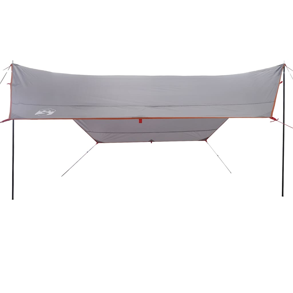 Campingpresenning grå og oransje 430x380x210 cm vanntett