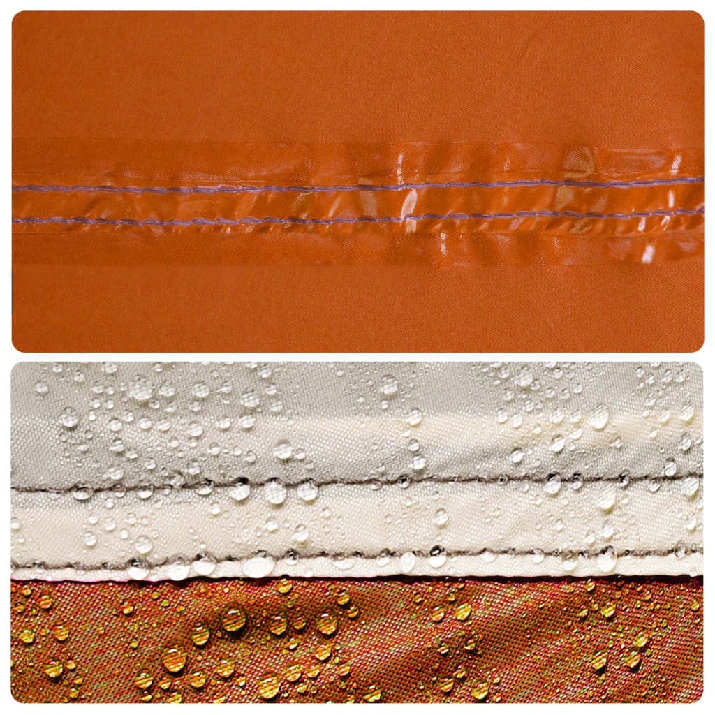 Campingpresenning grå og oransje 430x380x210 cm vanntett
