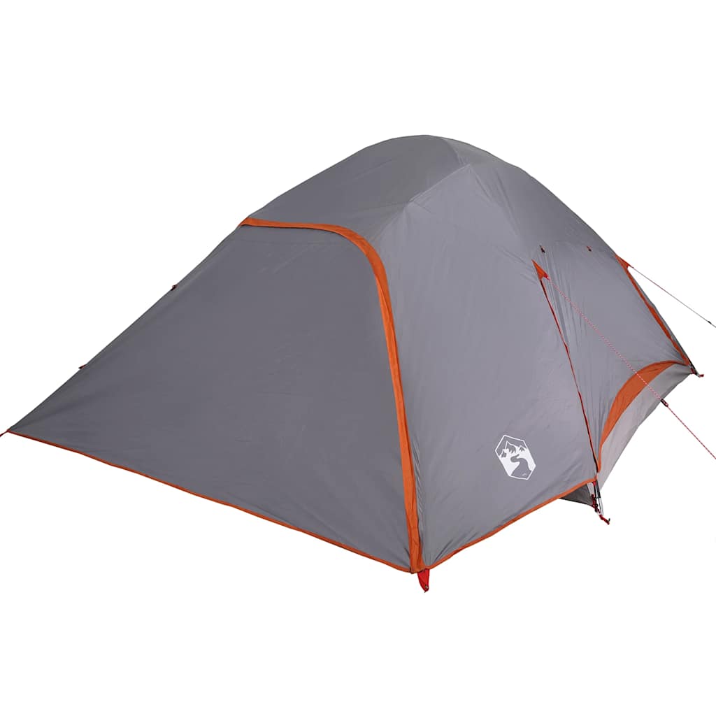 Kuppeltelt for camping 4 personer grå vanntett