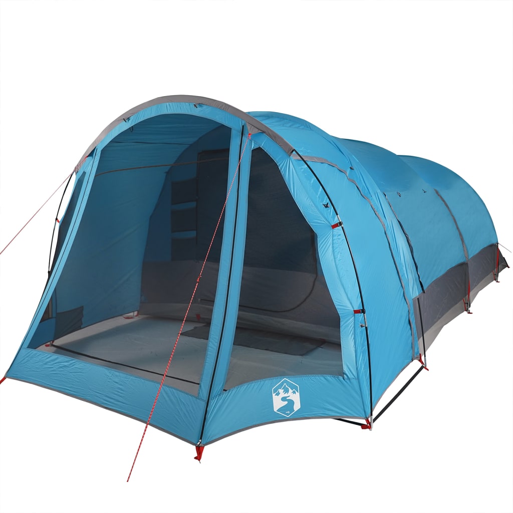 Tunneltelt for camping 8 personer blå vanntett