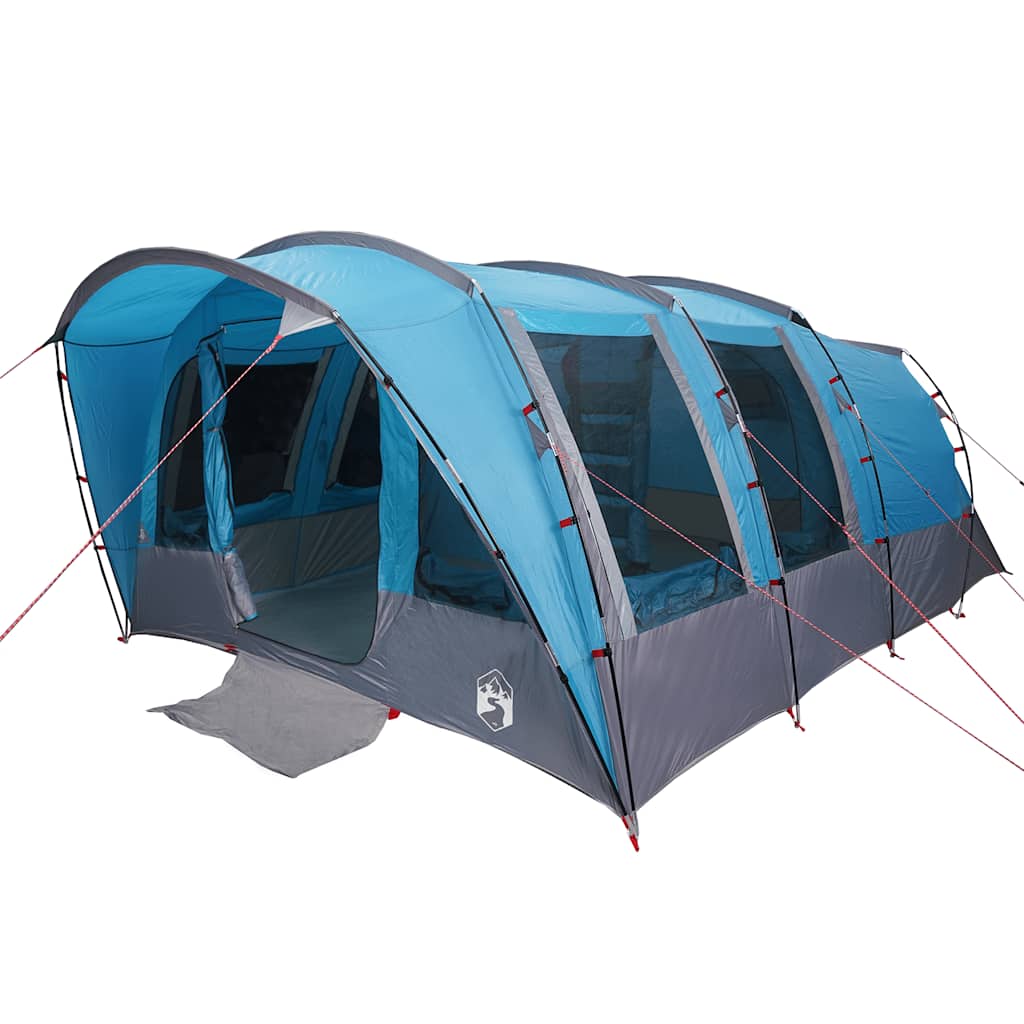 Tunneltelt for camping 8 personer blå vanntett