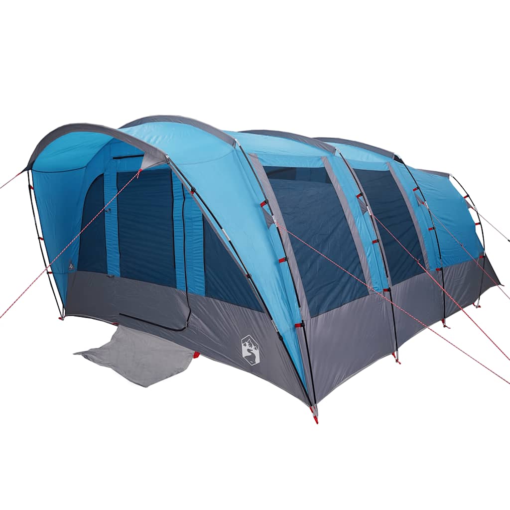Tunneltelt for camping 8 personer blå vanntett