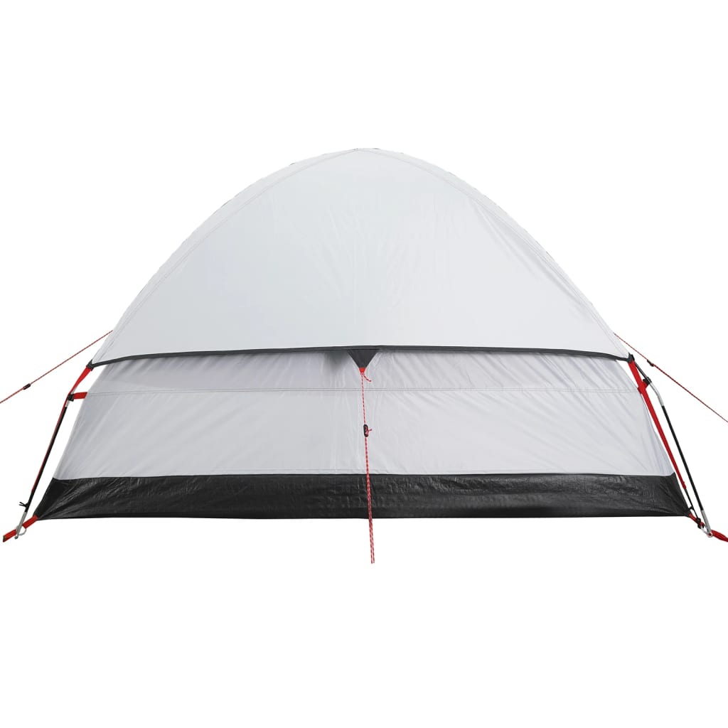 Kuppeltelt for camping 2 personer hvit blendingsstoff vanntett