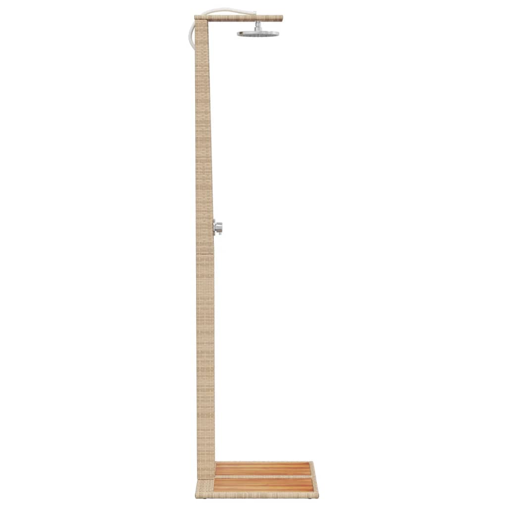 Utedusj beige 50x55x224 cm polyrotting og akasie