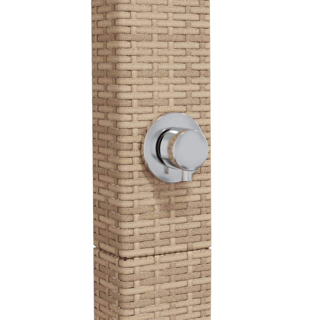 Utedusj beige 50x55x224 cm polyrotting og akasie