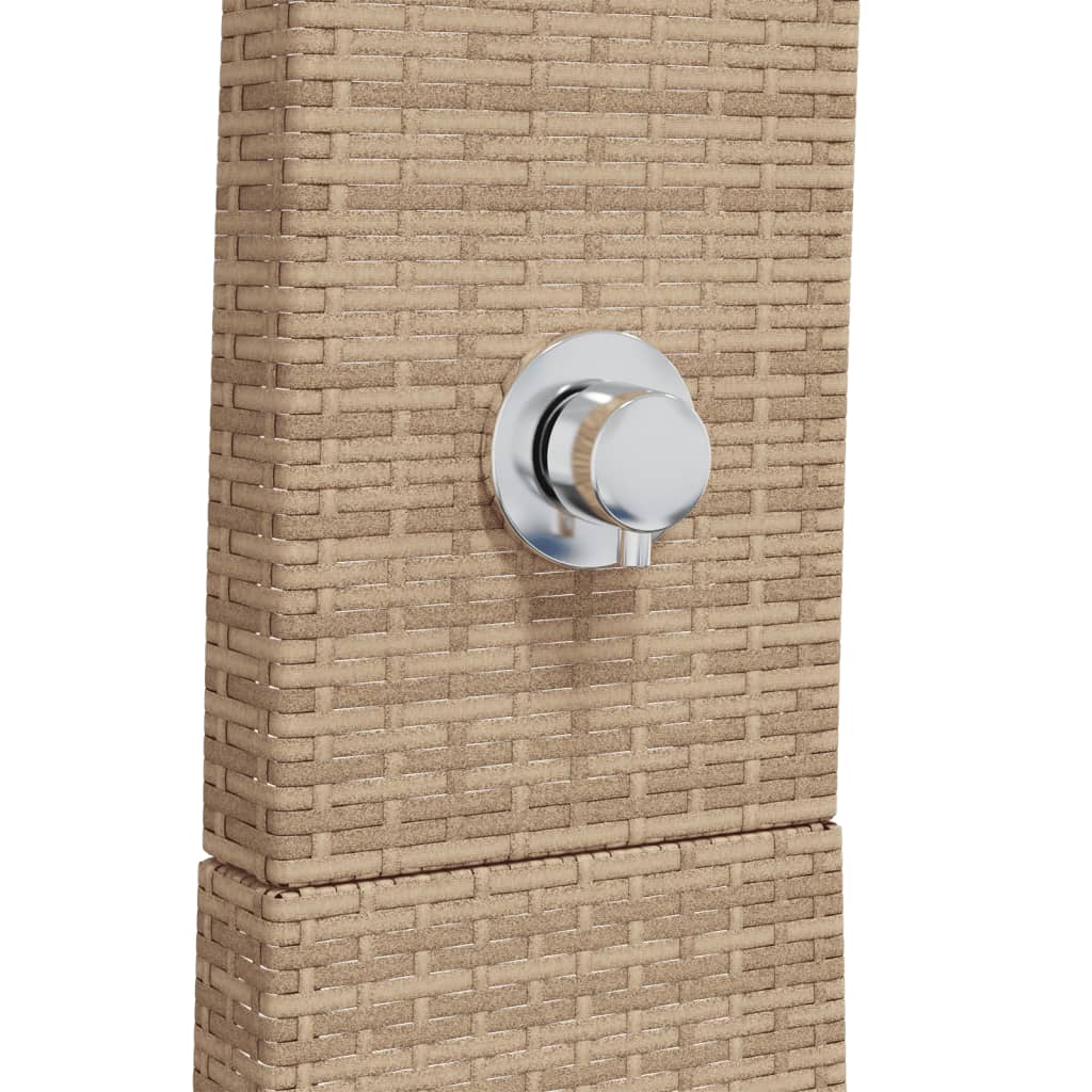 Utedusj beige 55x60x224 cm polyrotting og akasie