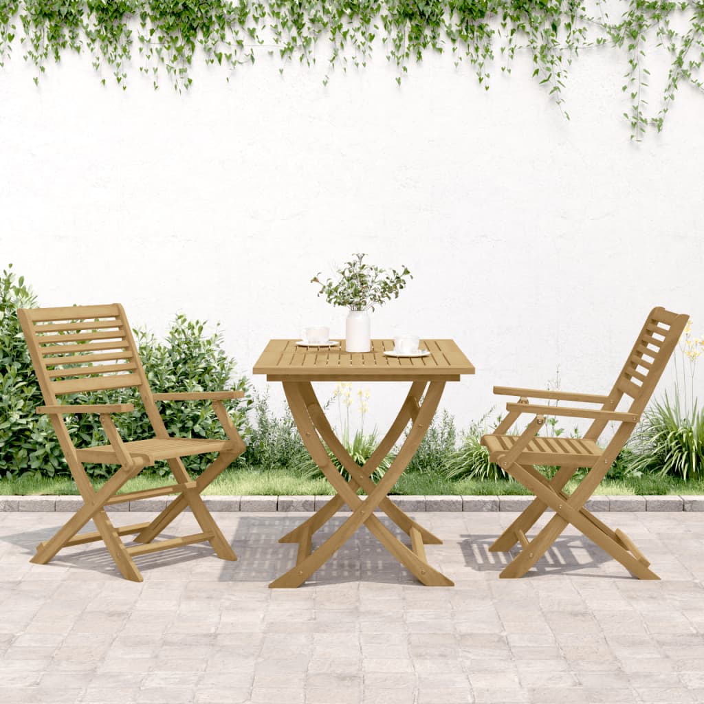 Sammenleggbare hagestoler 2 stk 54,5x61,5x86,5 cm heltre akasie