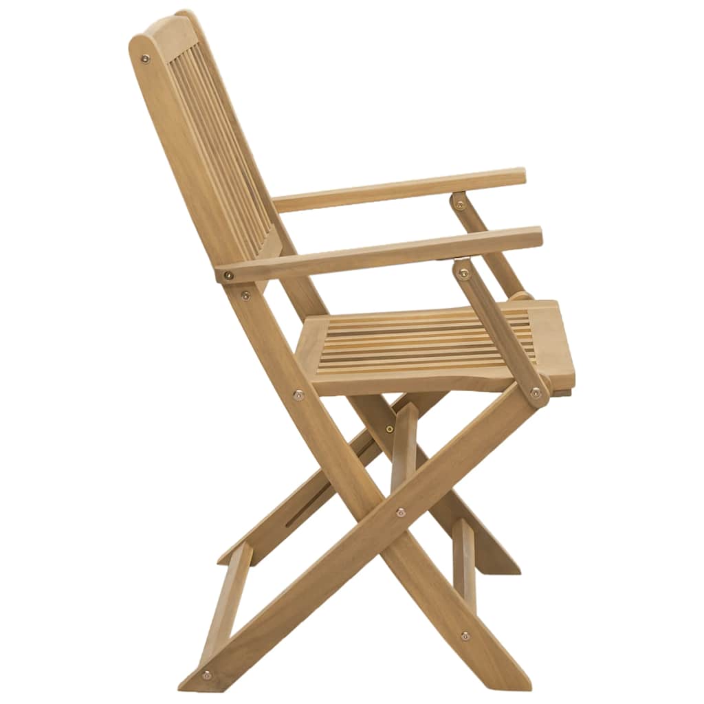 Sammenleggbare hagestoler 2 stk 54x61x88 cm heltre akasie