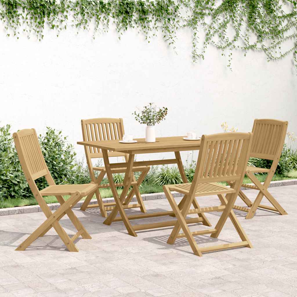 Sammenleggbare hagestoler 4 stk 44x50x88 cm heltre akasie