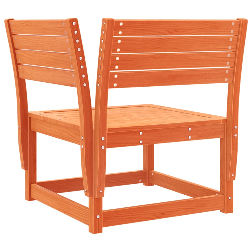 Hagesofa for hjørne voksbrun 73x73x78 cm heltre furu