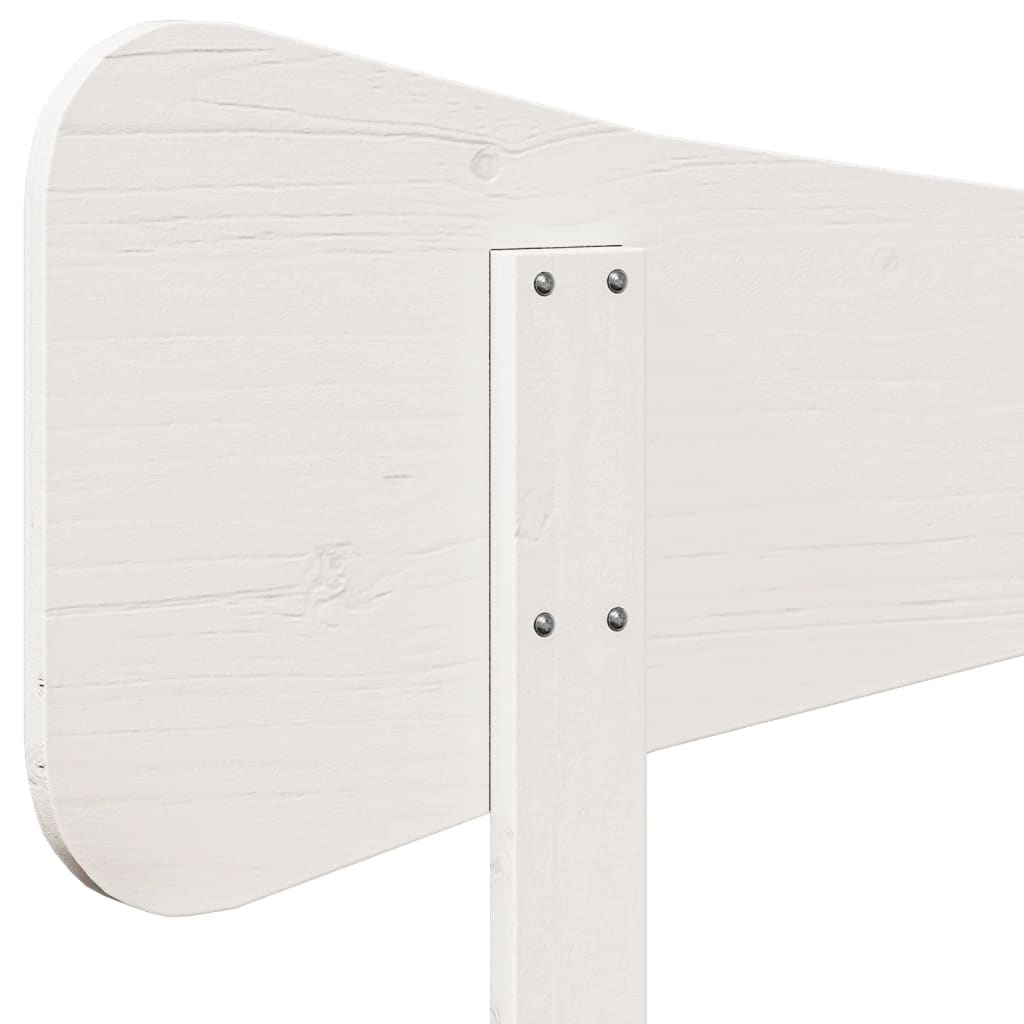 Hodegavl hvit 200 cm heltre furu