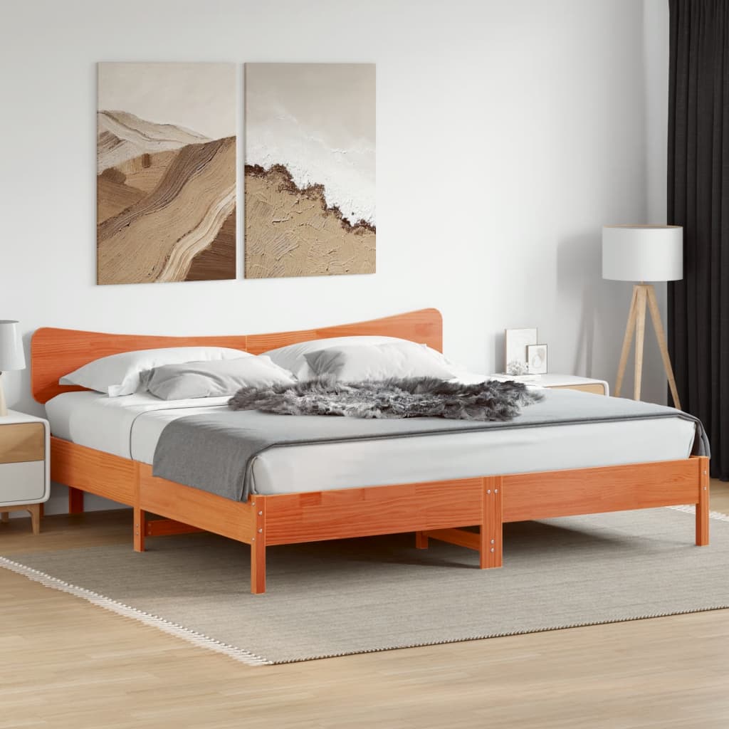 Hodegavl voksbrun 180 cm heltre furu