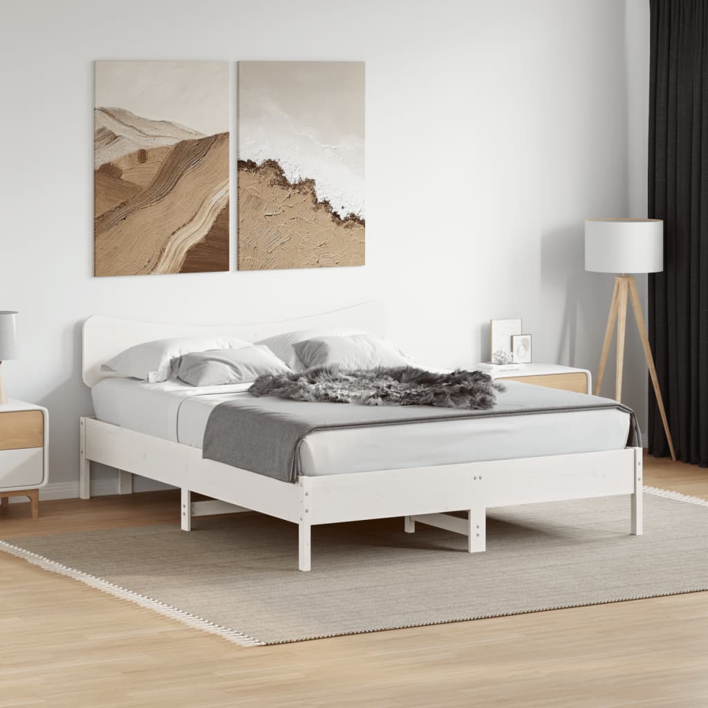 Hodegavl hvit 150 cm heltre furu