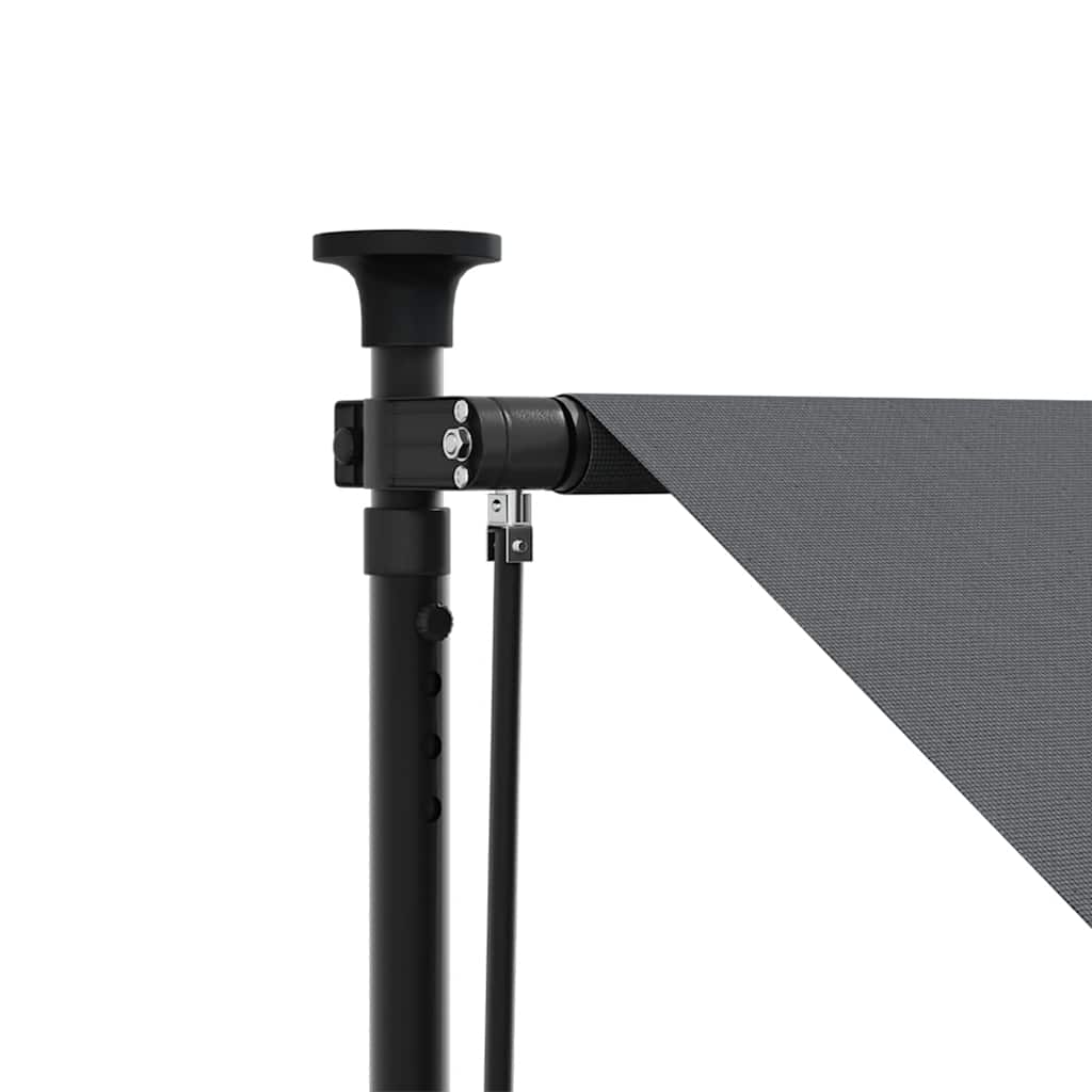 Uttrekkbar markise antrasitt 250x150 cm stoff og stål