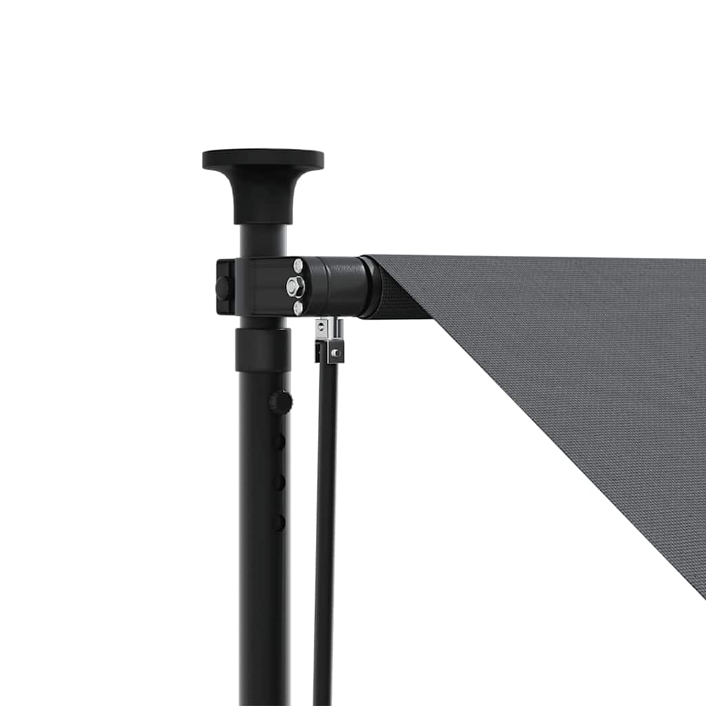 Uttrekkbar markise antrasitt 300x150 cm stoff og stål