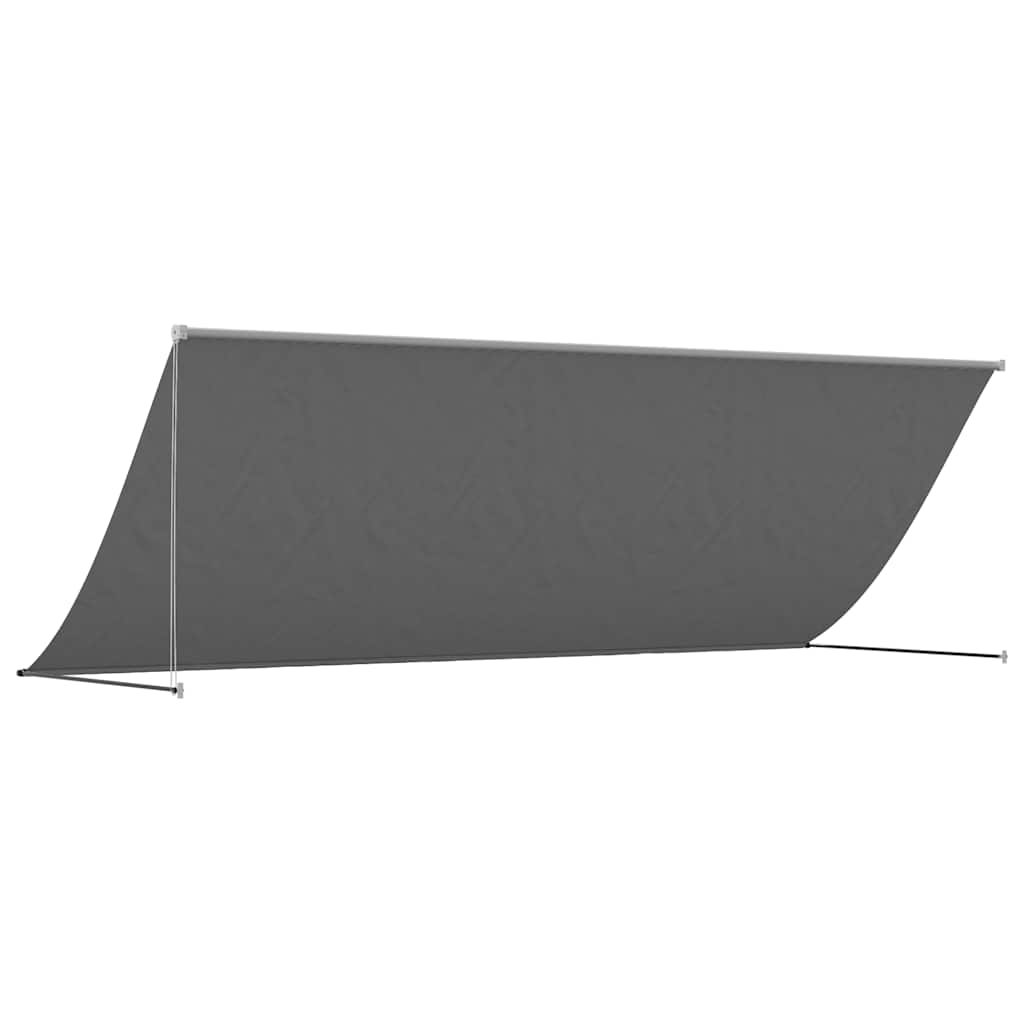 Uttrekkbar markise antrasitt 400x150 cm stoff og stål vidaXL