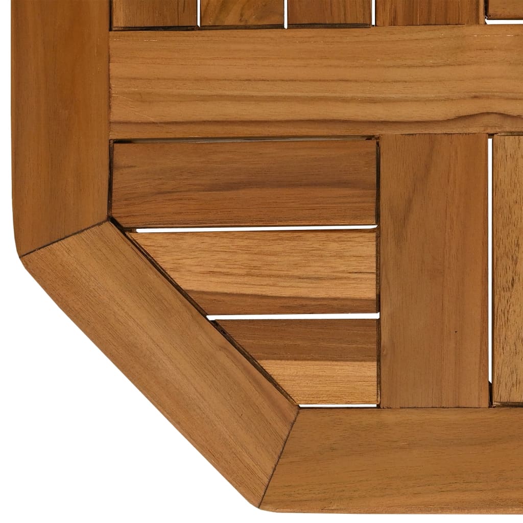 Bordplate 40x40x2,5 cm åttekantet heltre teak