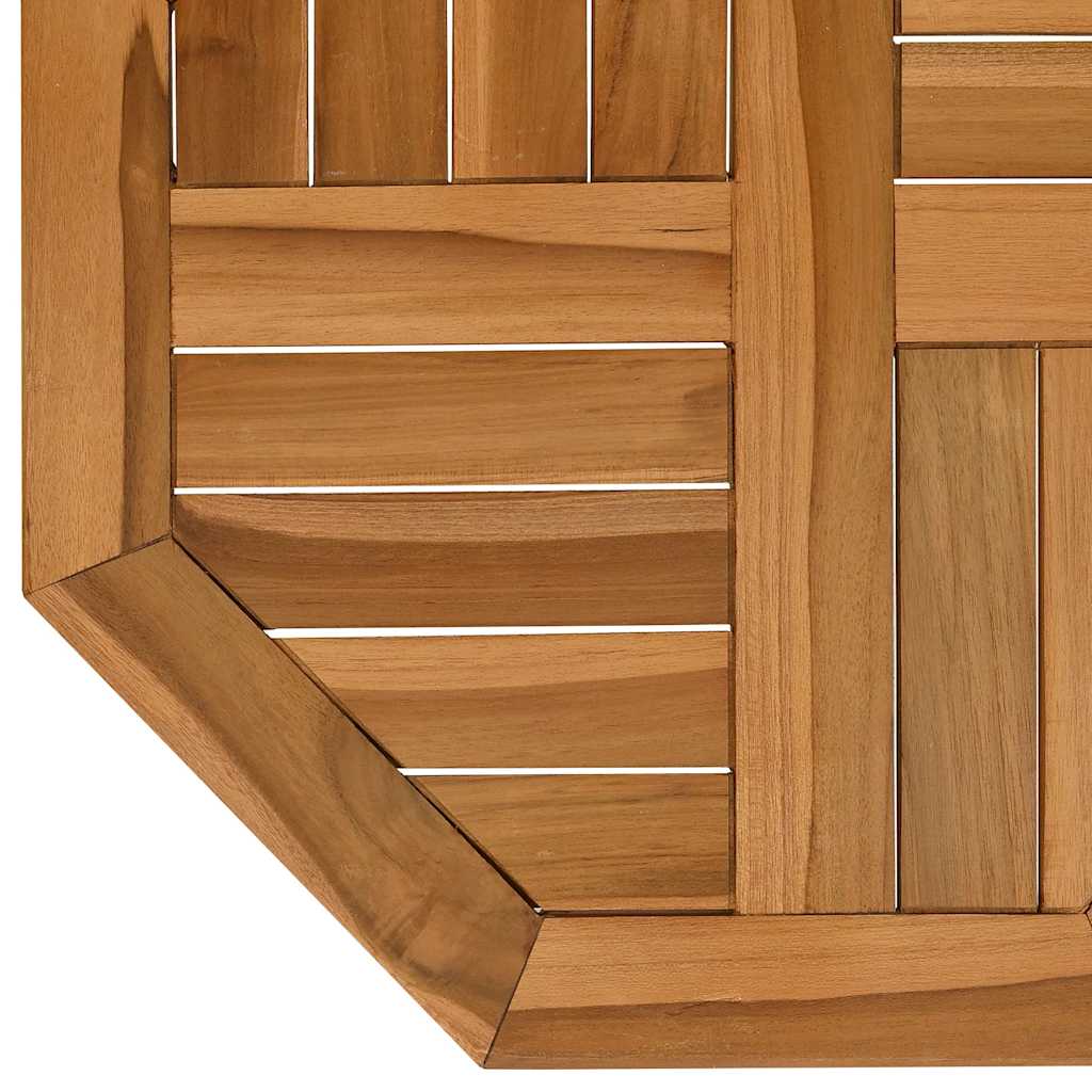 Bordplate 50x50x2,5 cm åttekantet heltre teak vidaXL