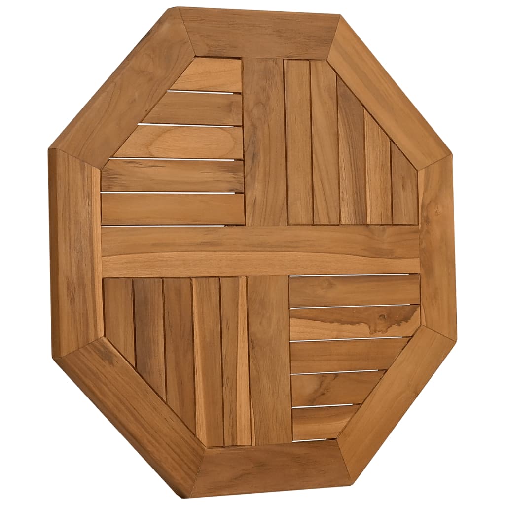 Bordplate 60x60x2,5 cm åttekantet heltre teak