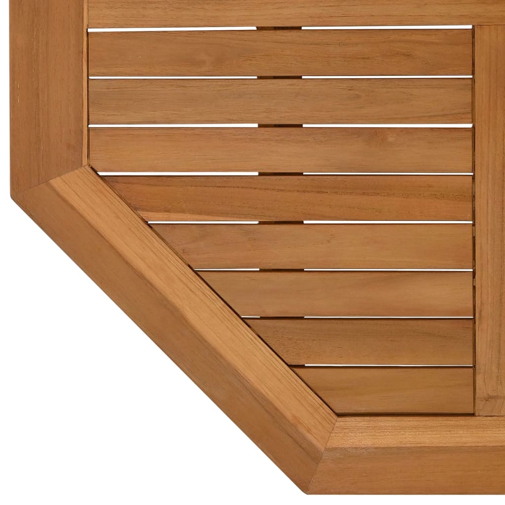 Bordplate 90x90x2,5 cm åttekantet heltre teak