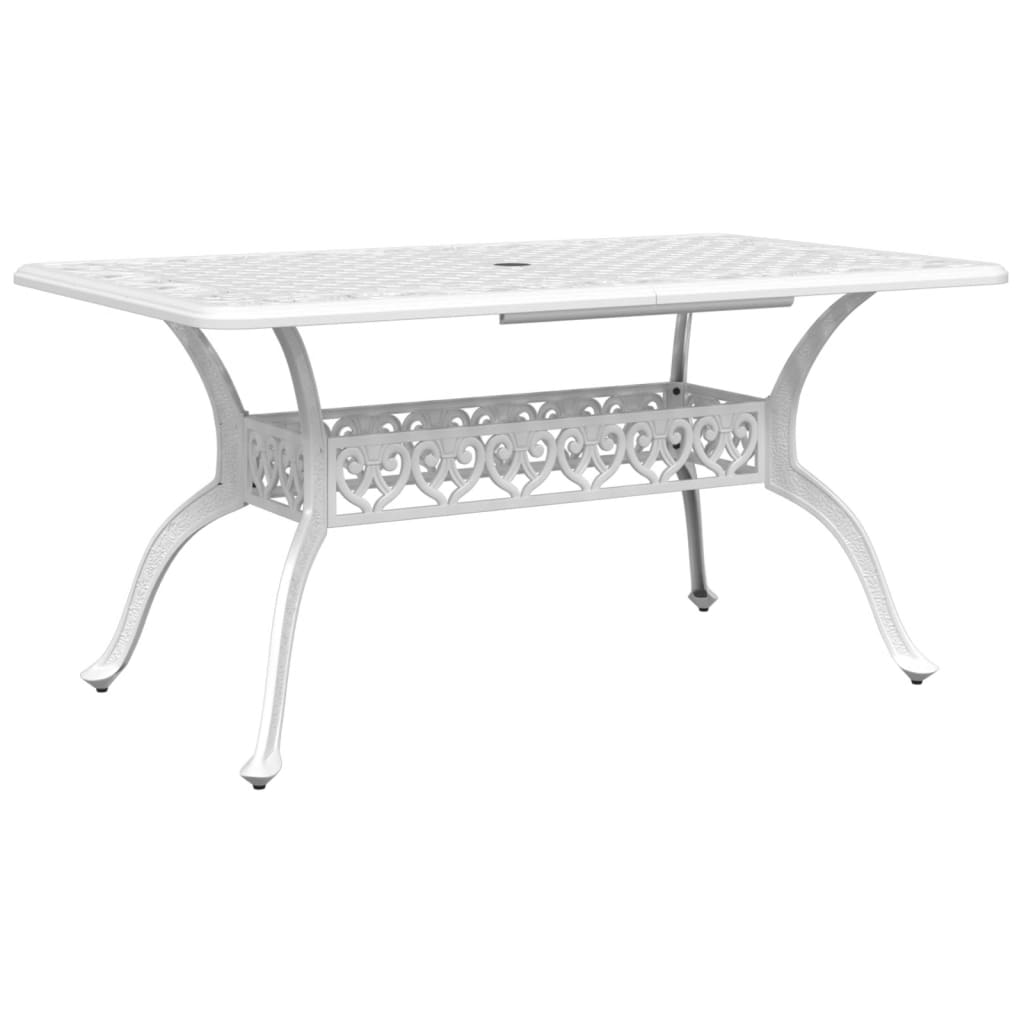 Hagespisegruppe 5 deler hvit støpt aluminium