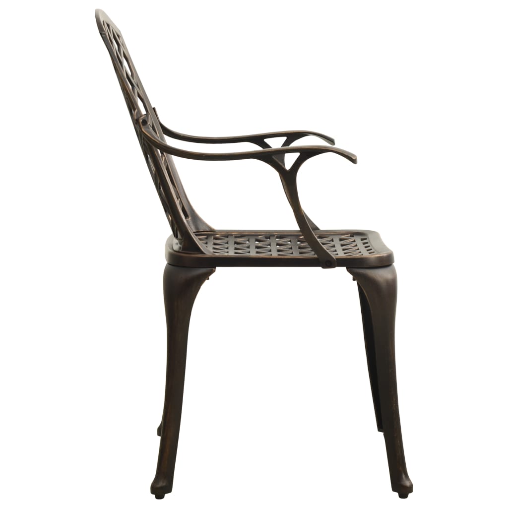 Hagestoler 6 stk støpt aluminium bronse vidaXL