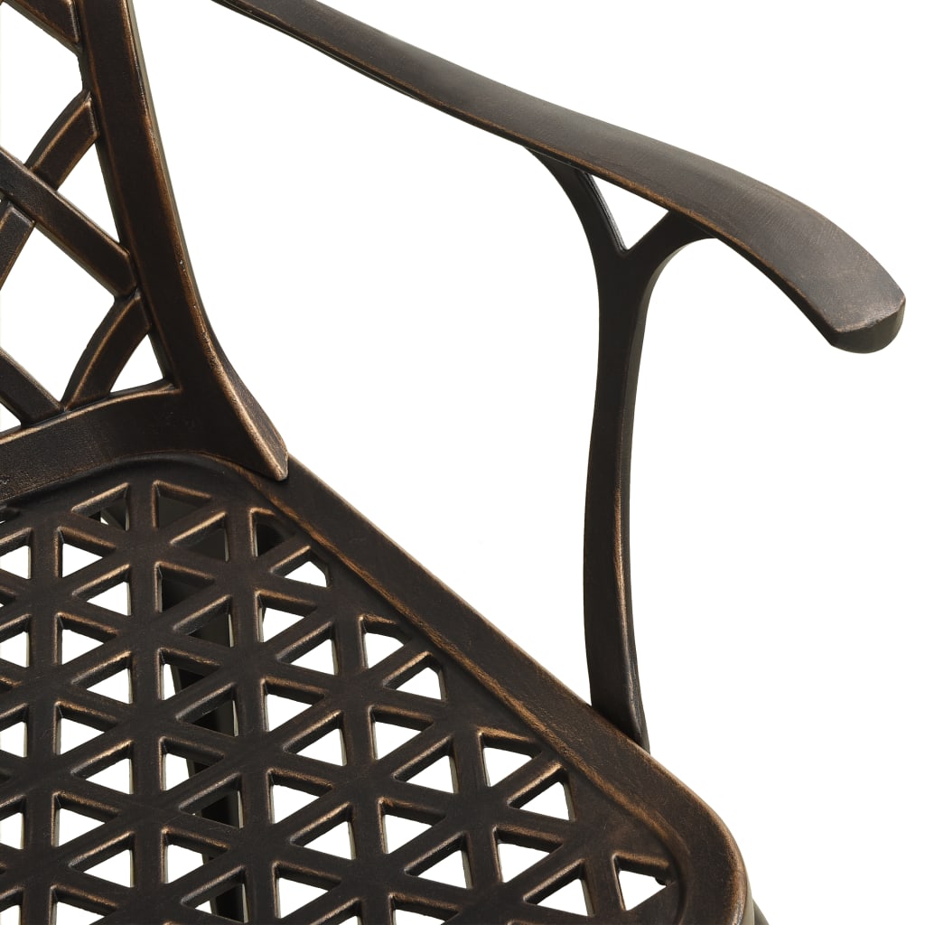 Hagestoler 6 stk støpt aluminium bronse vidaXL