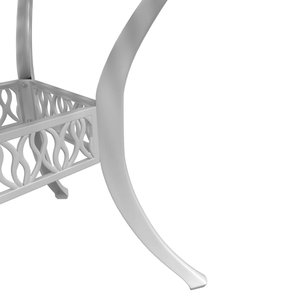 Hagespisegruppe 5 deler hvit støpt aluminium