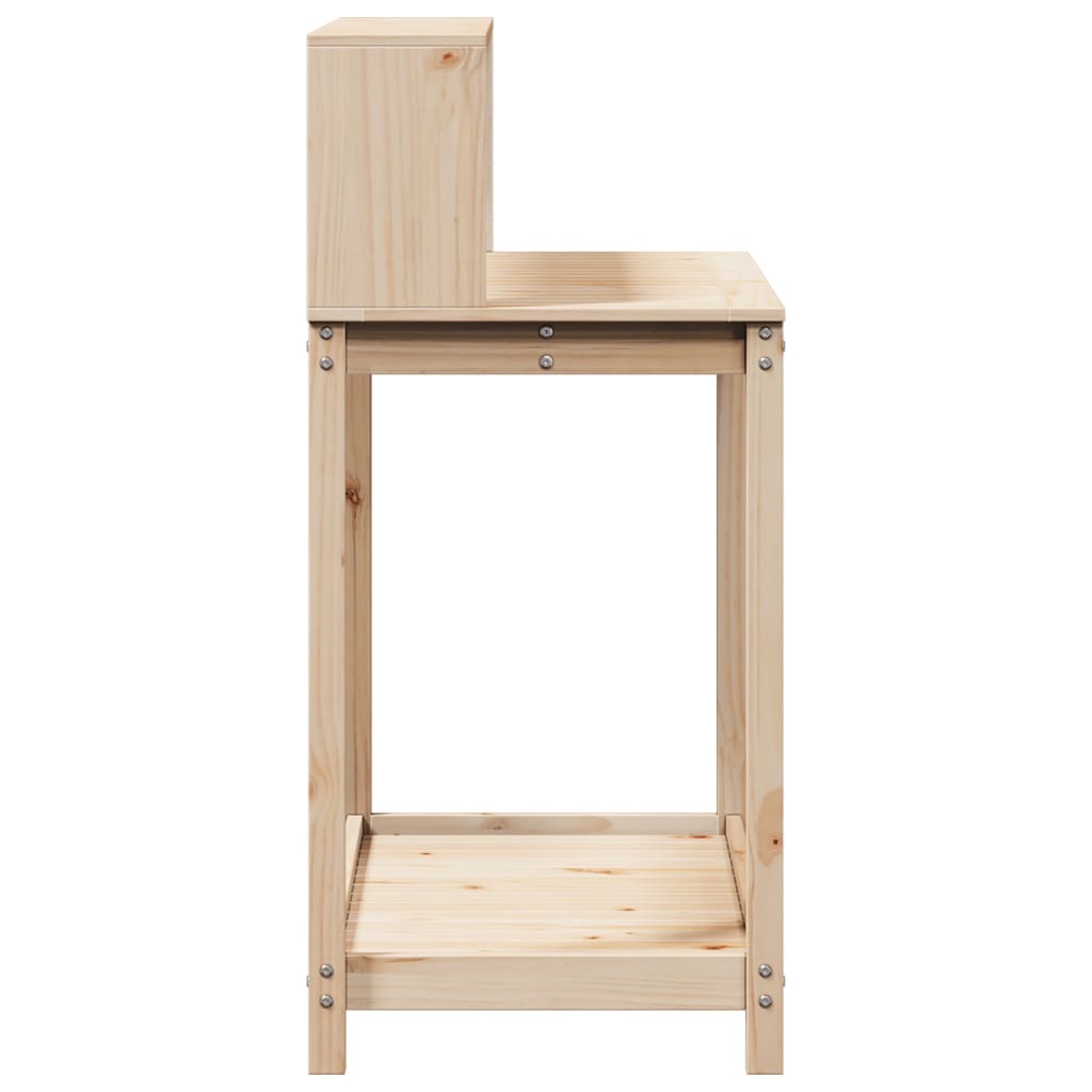 Pottebord med hyller 108x50x109,5 cm heltre furu vidaXL