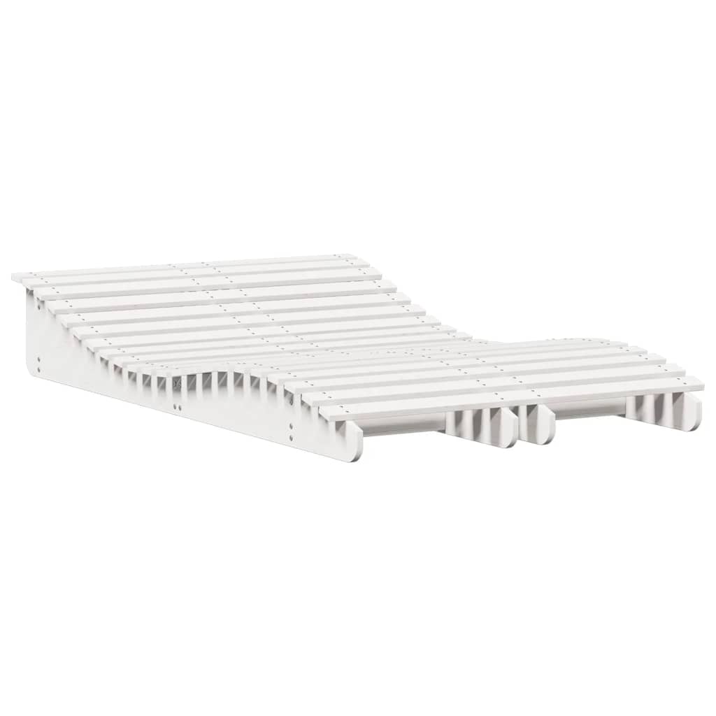 Solsenger 2 stk hvit 205x60x31,5 cm heltre furu