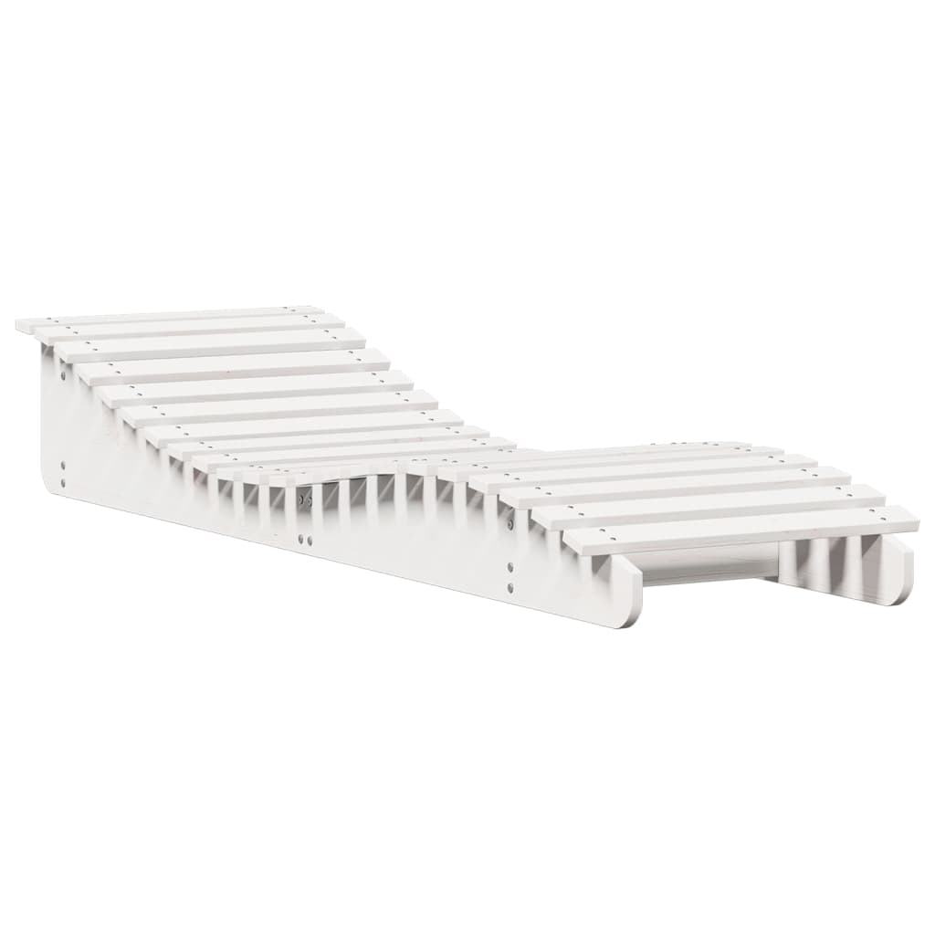 Solsenger 2 stk hvit 205x60x31,5 cm heltre furu