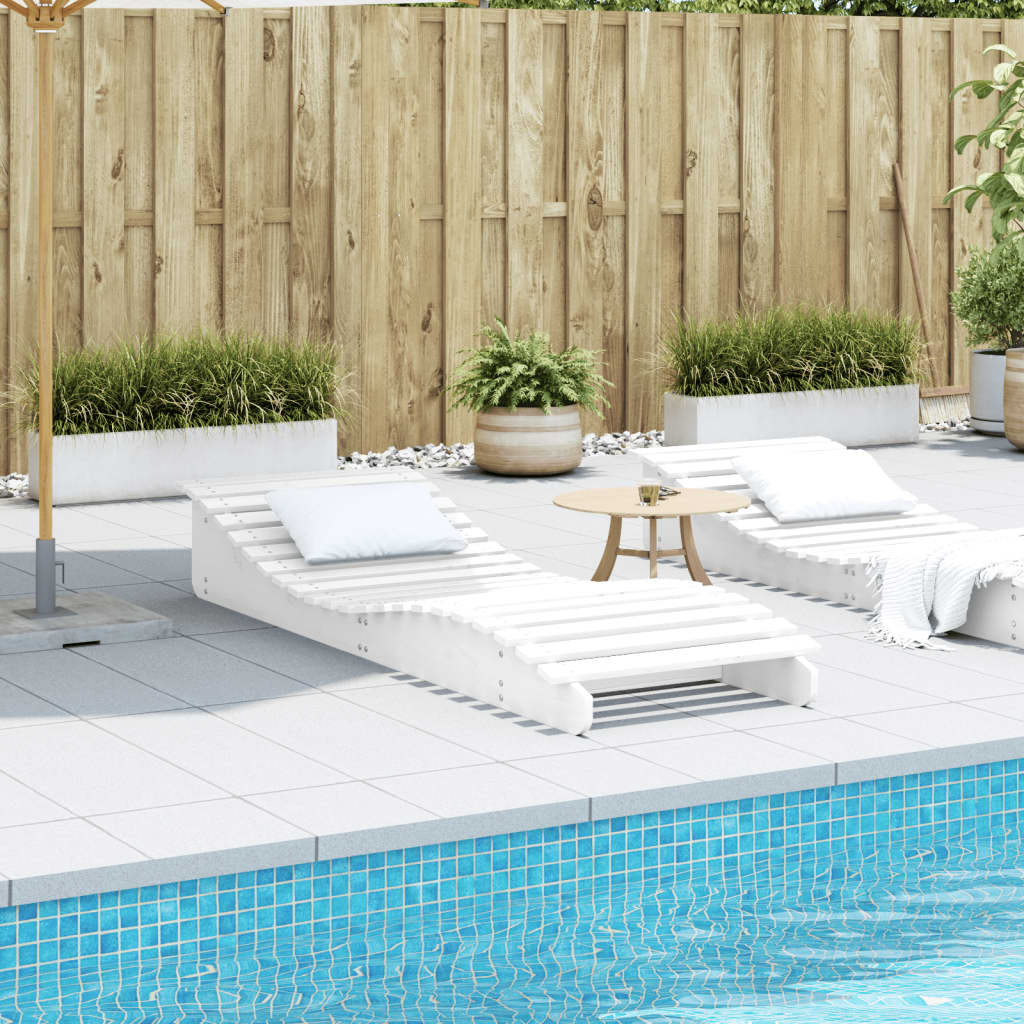 Solseng hvit 205x70x31,5 cm heltre furu