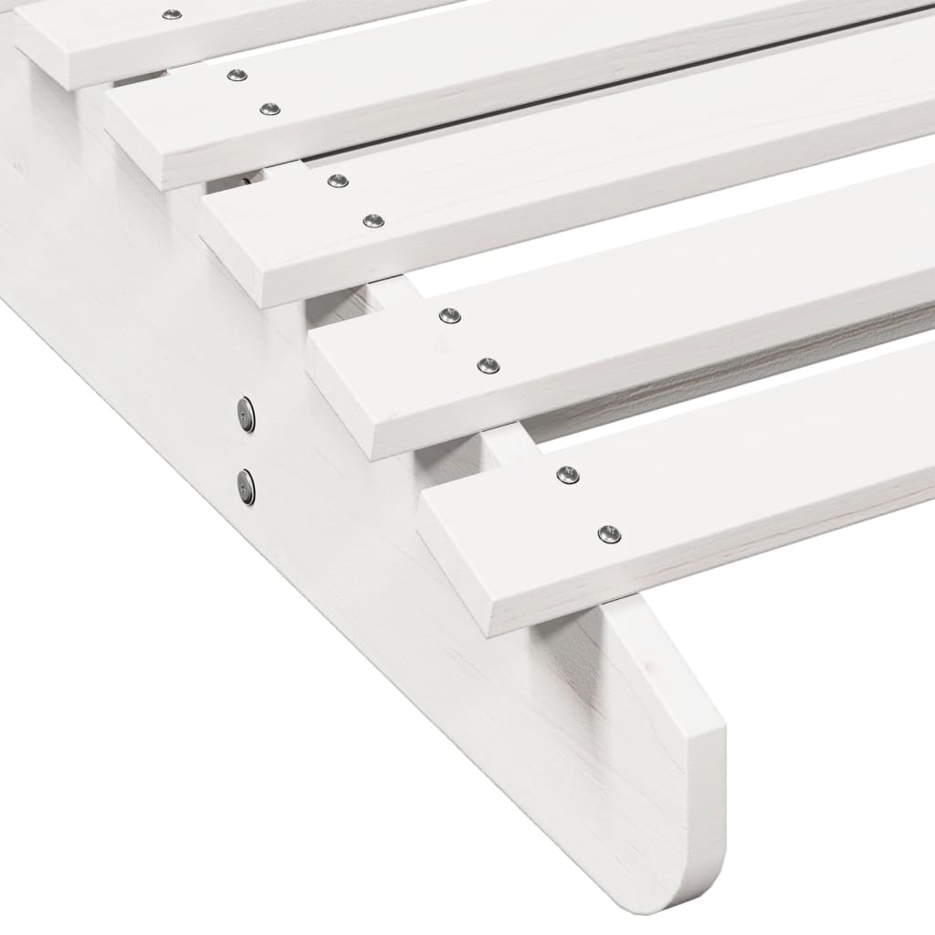Solseng hvit 205x70x31,5 cm heltre furu