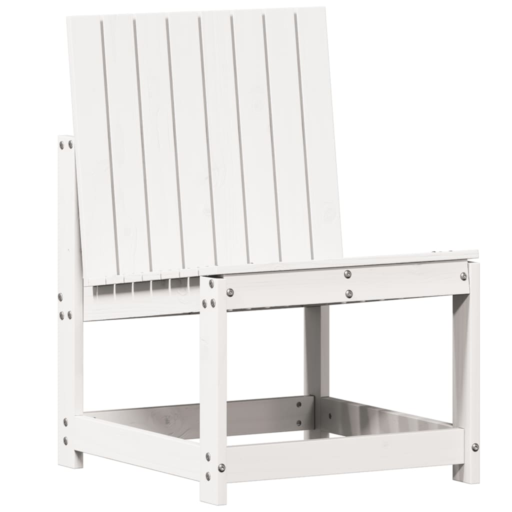 Hagestol hvit 50,5x55x77 cm heltre furu